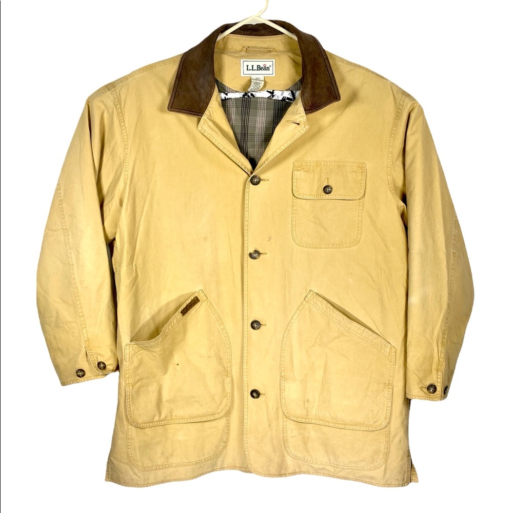 Men's LL Bean Original Field Coat Cotton-Lined Size XL Tall Tan / read descriptn